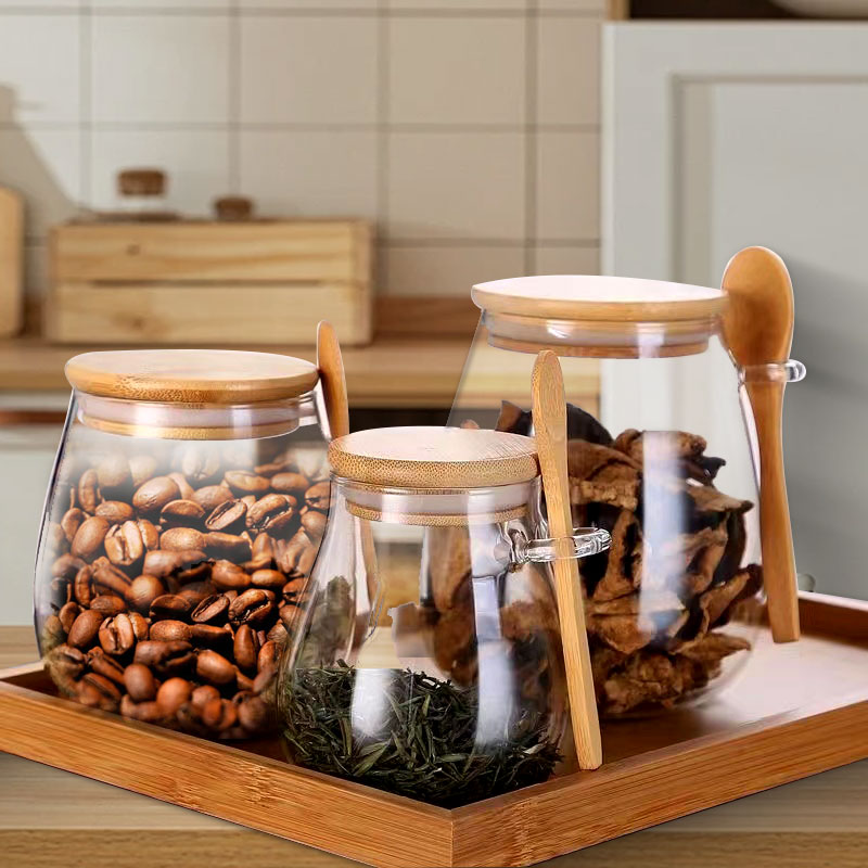 Food Storage Glass Container Set - Tarro de vidrio sellado de 34oz