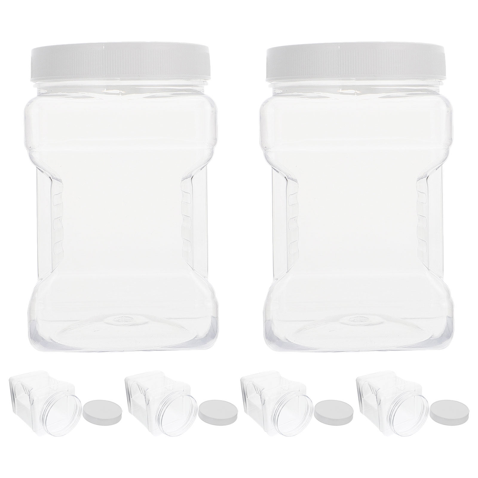 Food Storage Handling - 6 Frascos de Almacenamiento Transparentes, Recipientes