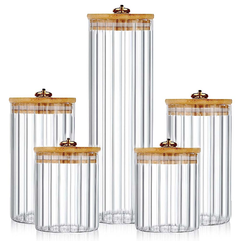 Food Storage Glass Container Set - Juego de 3 Frascos de Vidrio