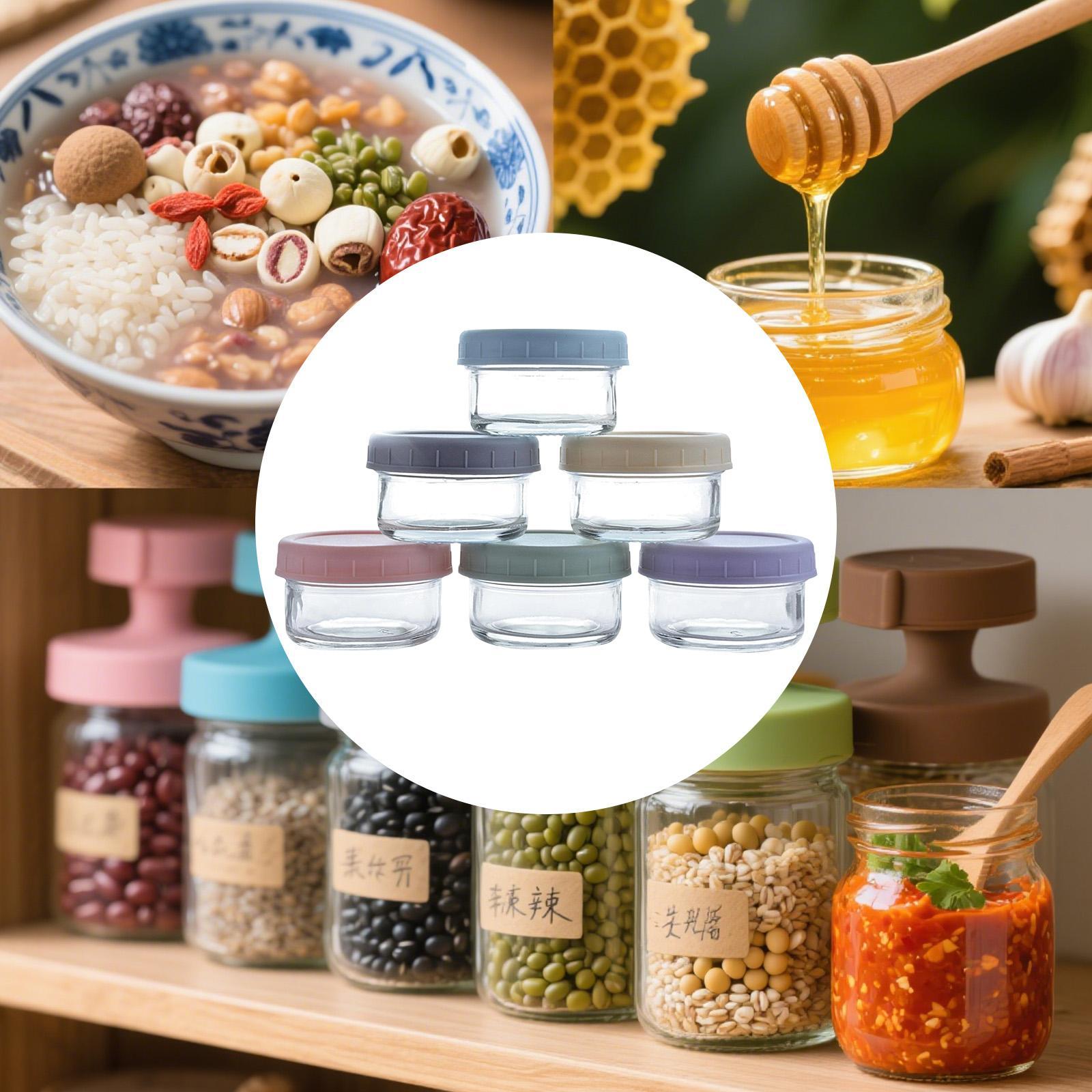 Food Storage Glass Container Set - Mini Frascos de Vidrio con Tapas