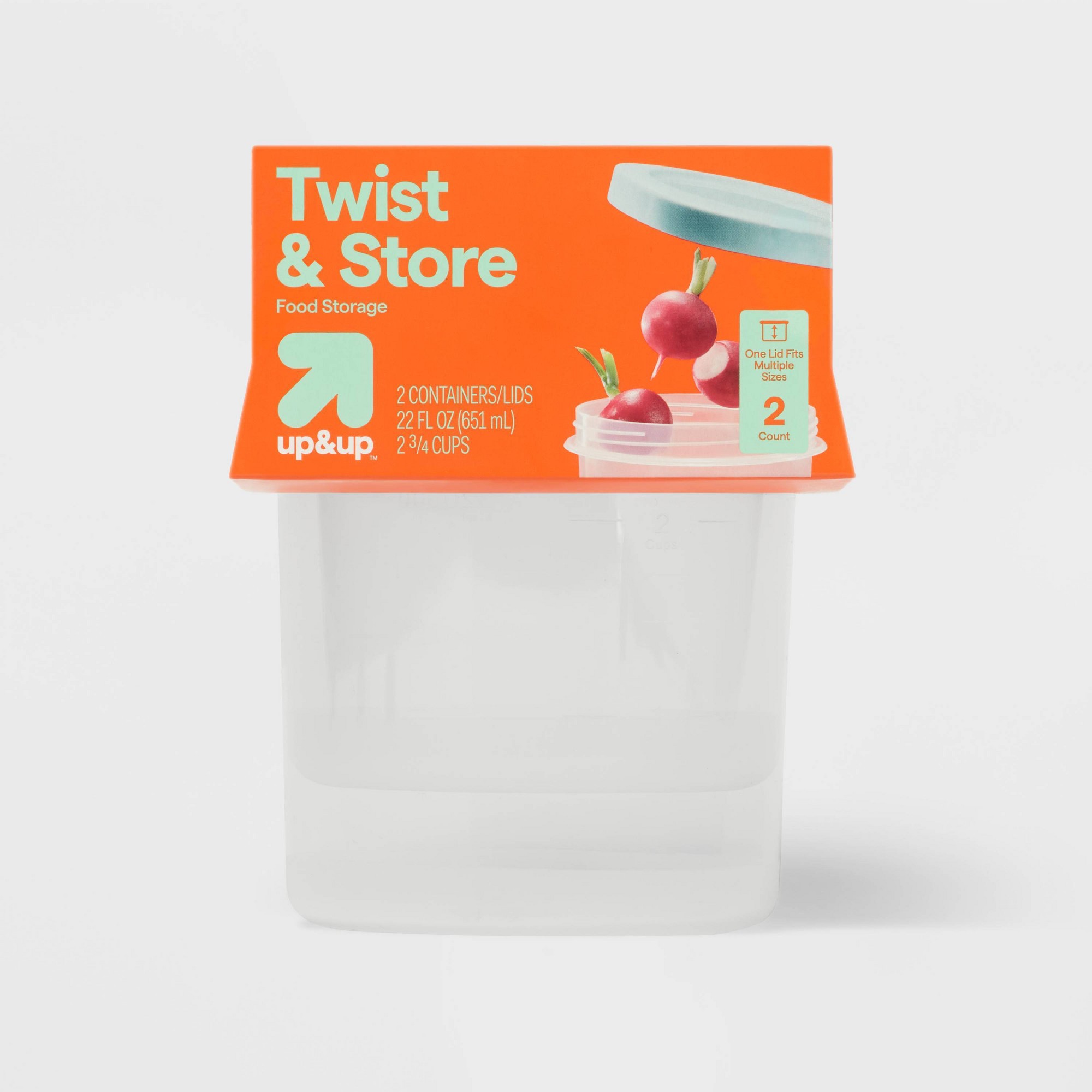 Food Storage Jars Plastic - Recipientes Redondos Grandes de 2 Piezas