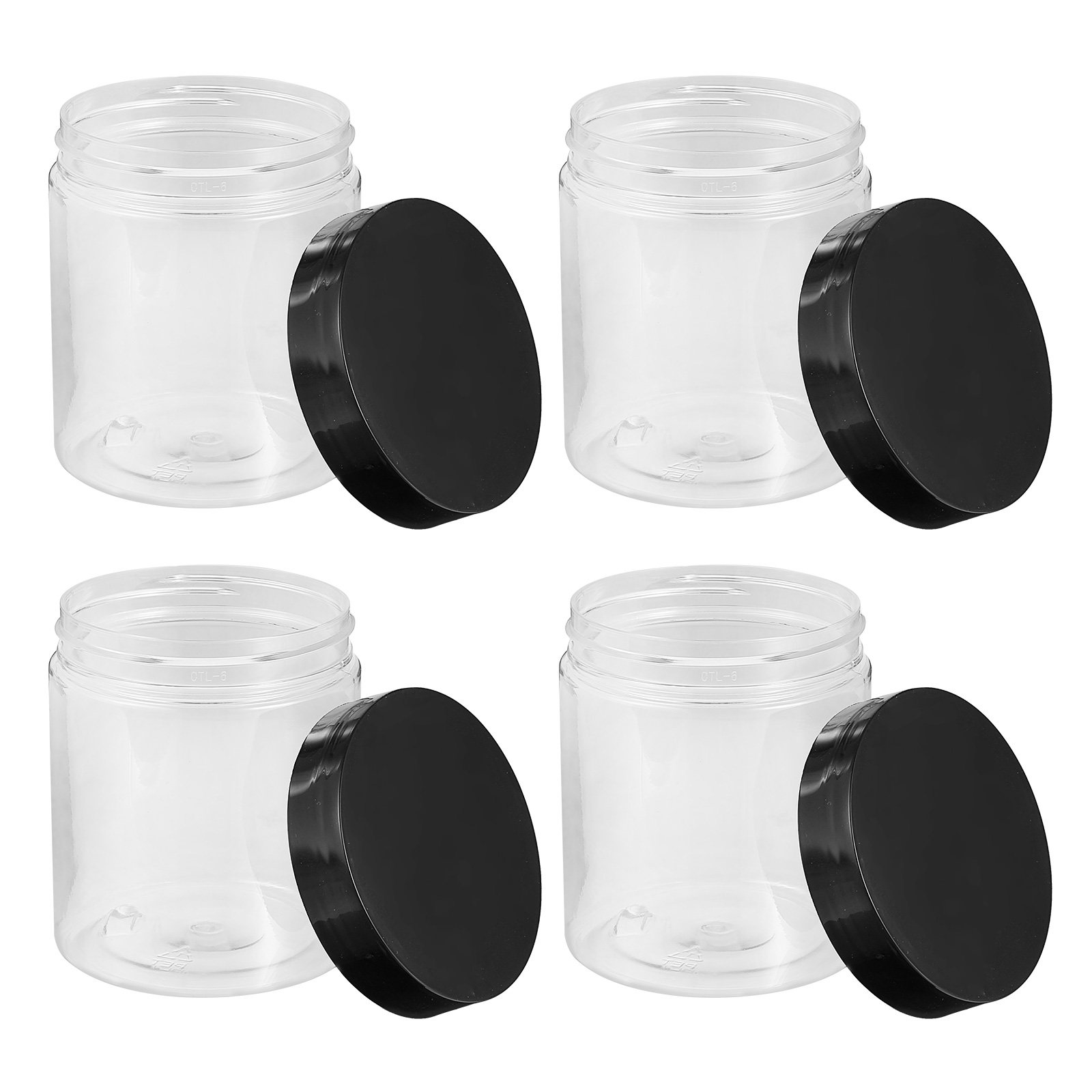 Food Storage Jars Plastic - 12 Recipientes Transparentes de Plástico Sellados