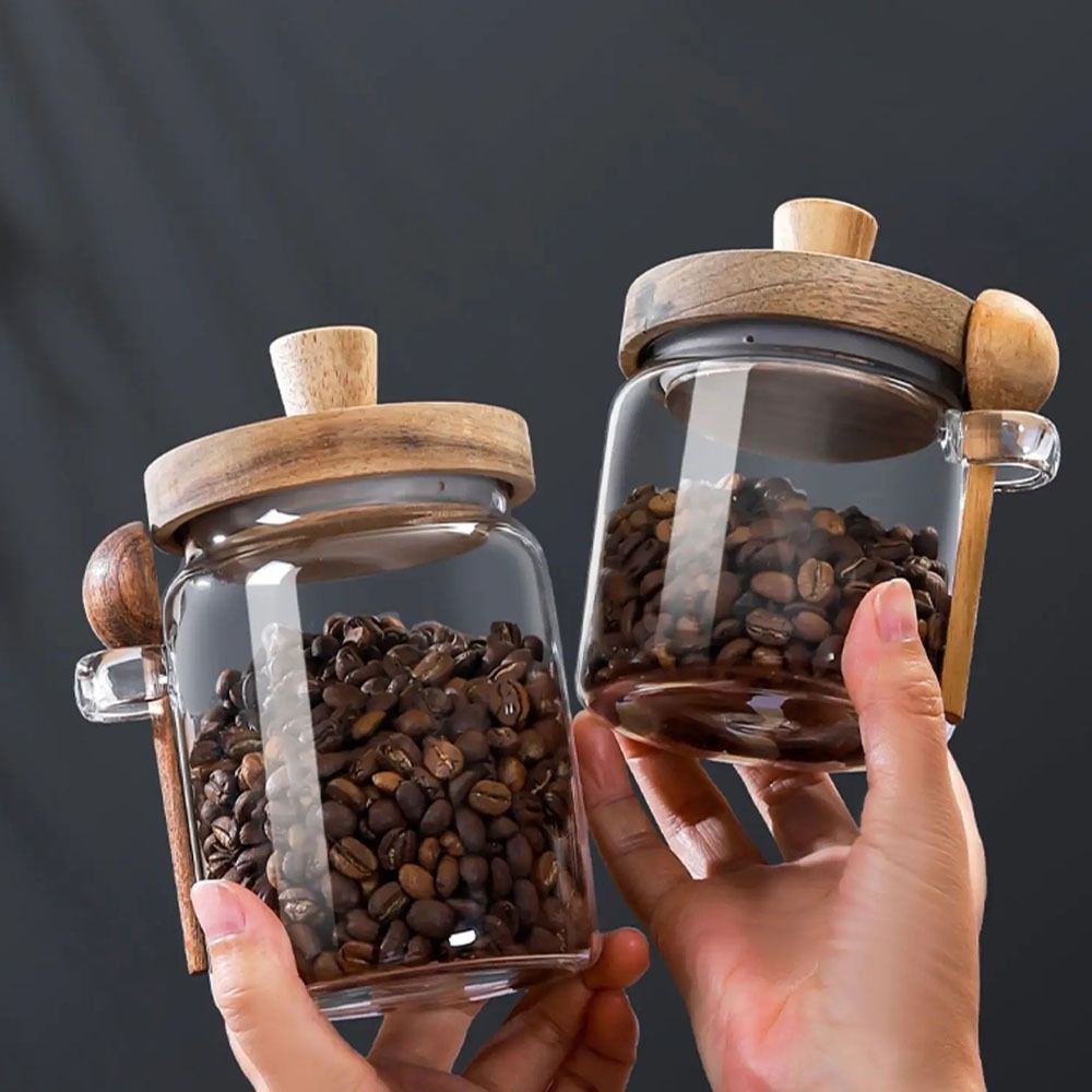 Food Storage Glass Container Set - Tarro de almacenamiento de granos de