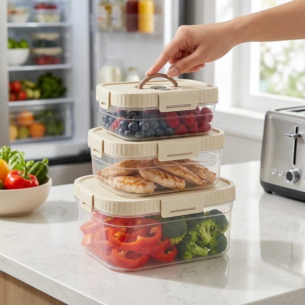 Food Storage Handling - Contenedor Apilable para Almacenamiento de Alimentos