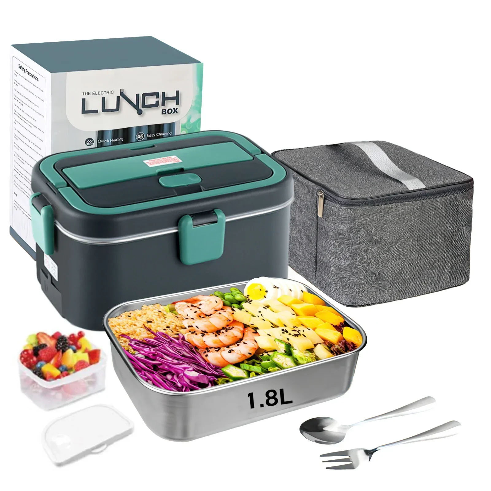 Portable Food Warmer - Fiambrera eléctrica calentador de alimentos 1,8