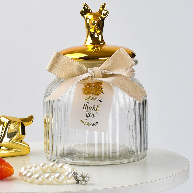 Food Storage Glass Container Set - Tarro de almacenamiento de vidrio transparente