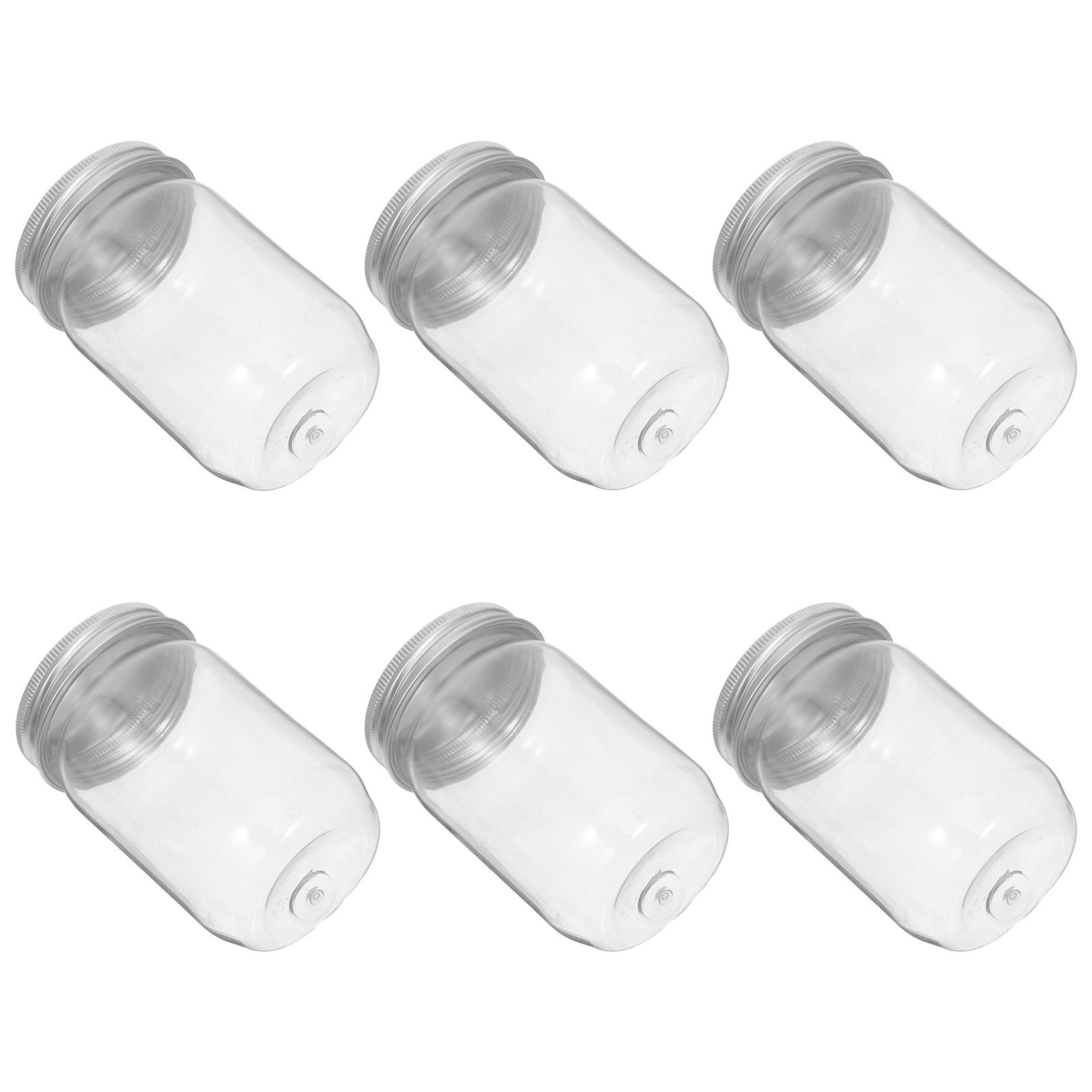 Food Storage Jars Plastic - 6 Frascos de Plástico Transparente con