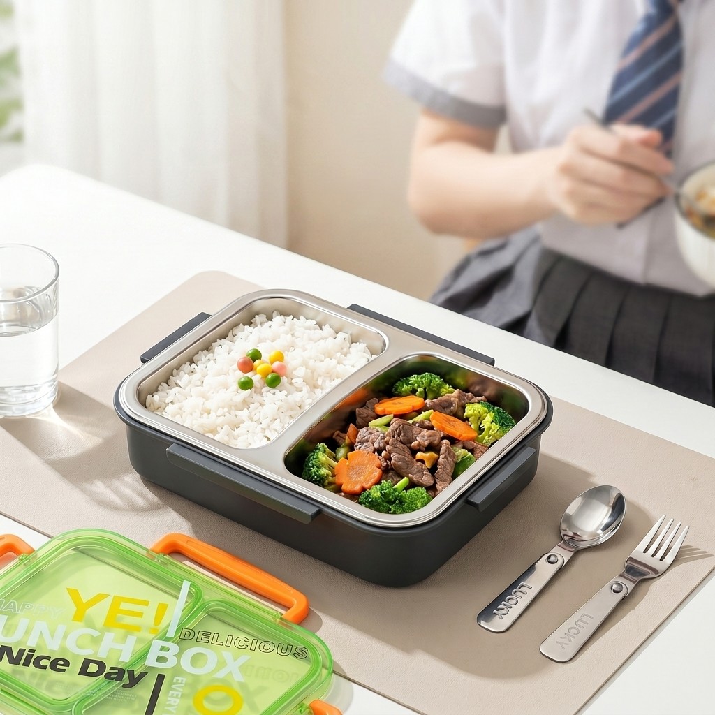Food Storage Cabinet For Kitchen - Lonchera Bento de Acero Inoxidable 304