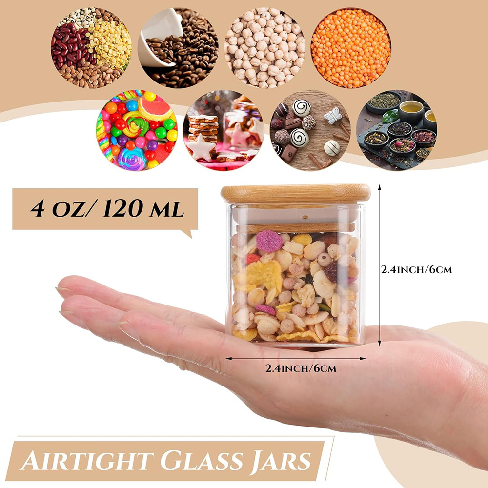 Juego de tarros de vidrio de 4 - Food Storage Glass Container Set reseña y precio