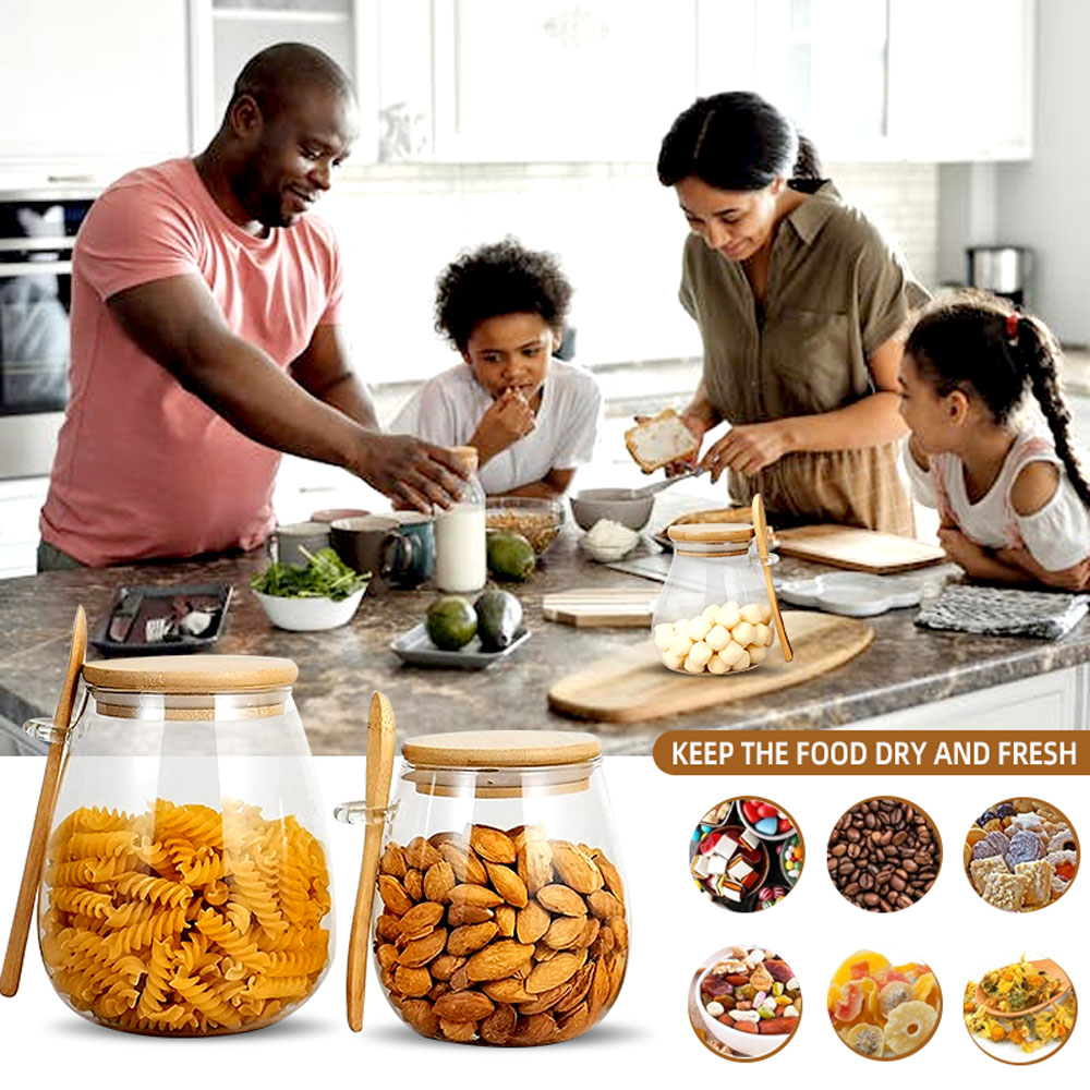 Tarro de vidrio sellado de 34o - Food Storage Glass Container Set reseña y precio