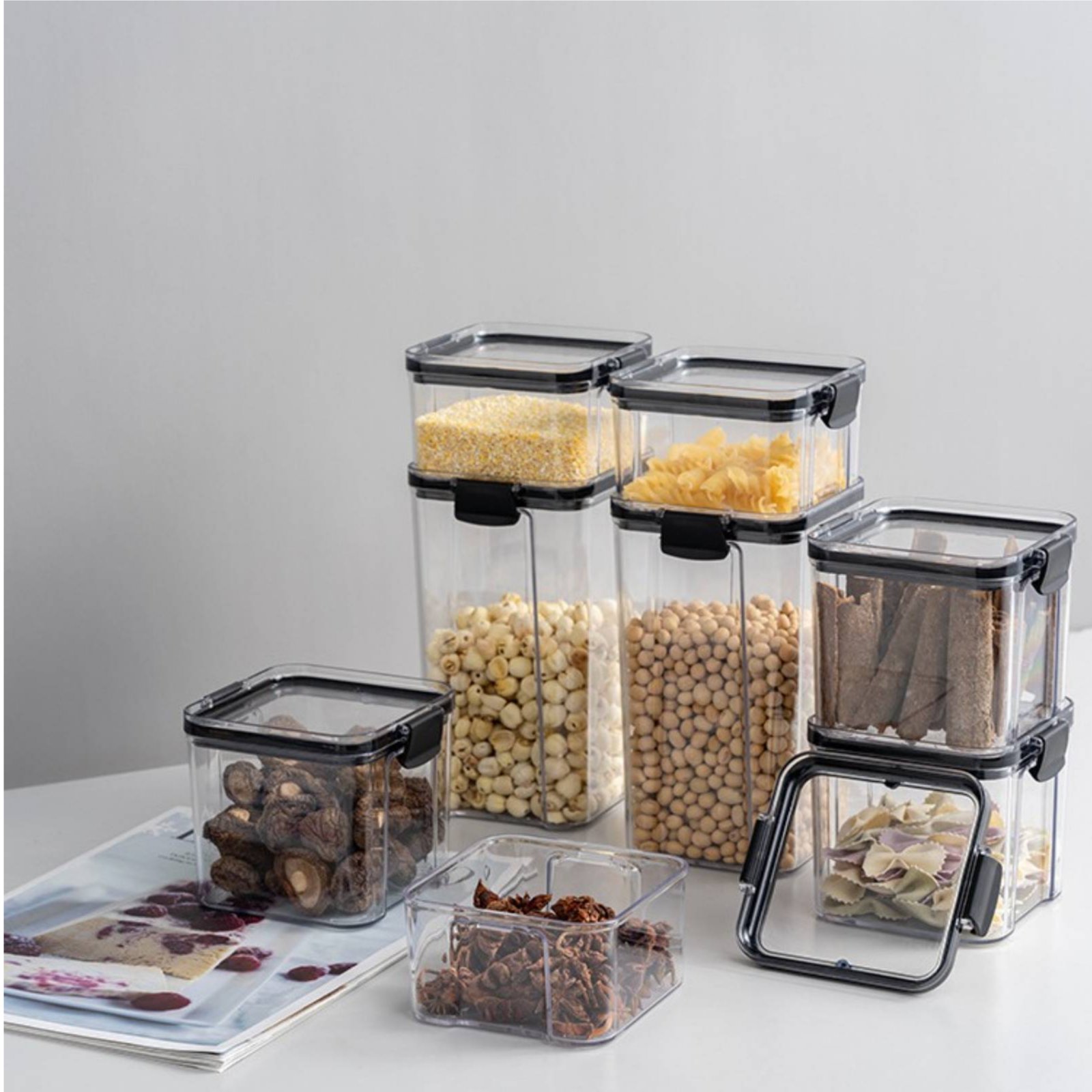 Contenedor Hermético para Alma - Food Storage Jars Plastic reseña y precio