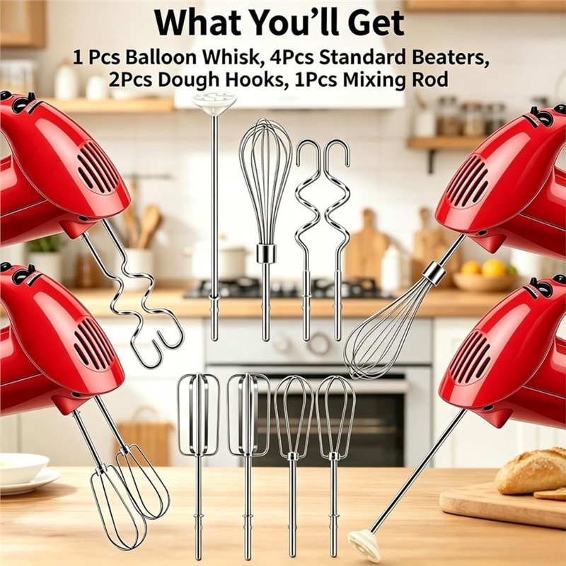 B02C-Juego de accesorios para  - Kitchenaid Mixer Hand Mixer reseña y precio