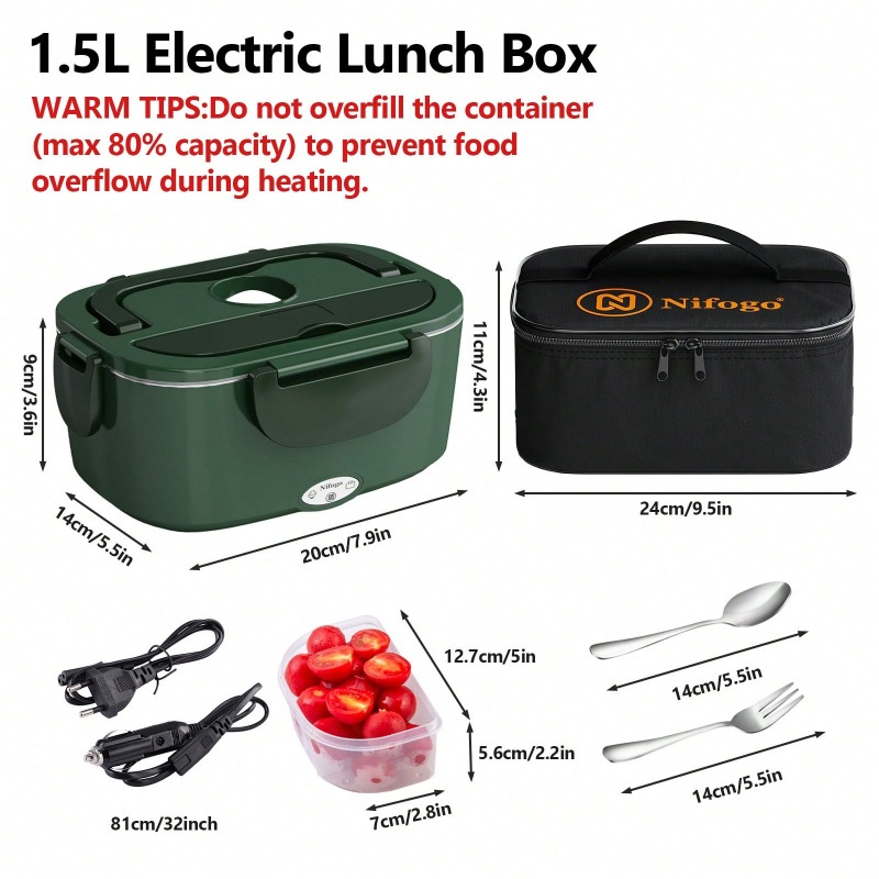 Lonchera Eléctrica de 100W, Ca - Portable Food Warmer reseña y precio