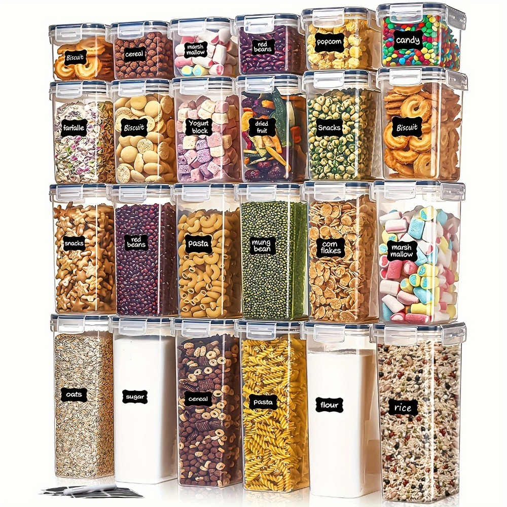 24 Recipientes para Almacenami - Food Storage Cabinet For Kitchen reseña y precio