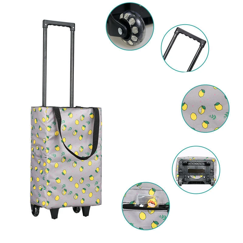 Bolso de compras plegable con  - Food Storage On Wheels reseña y precio