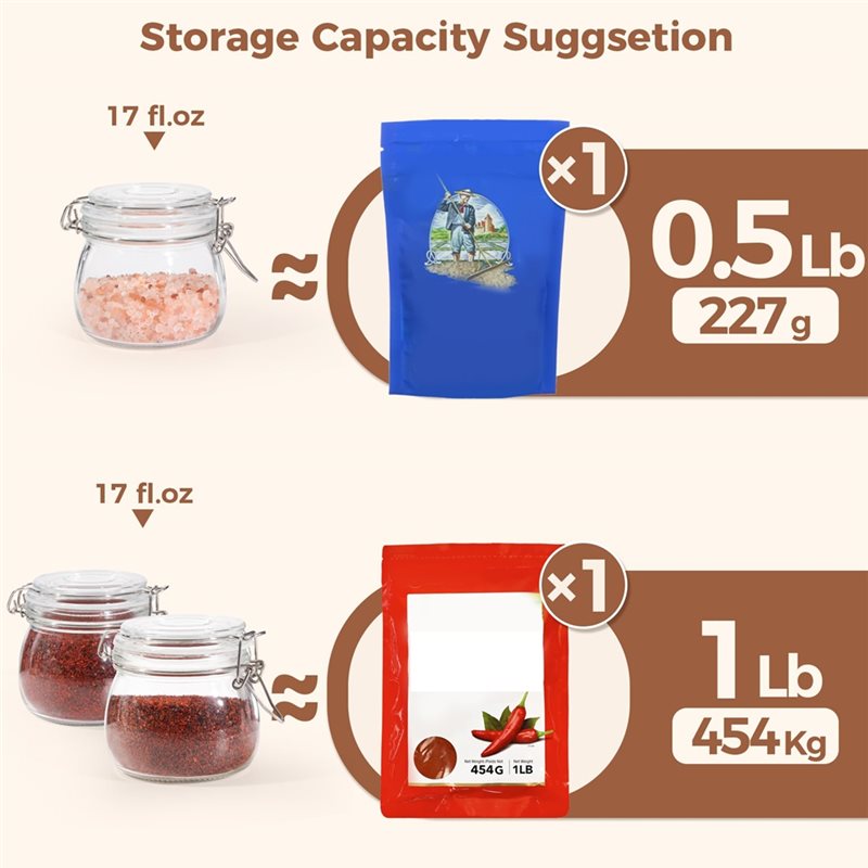 Frascos de vidrio A96K, recipi - Food Storage Glass Container Set reseña y precio