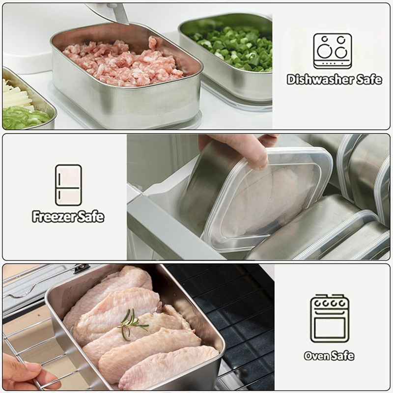 Recipientes de Acero Inoxidabl - Food Storage For reseña y precio