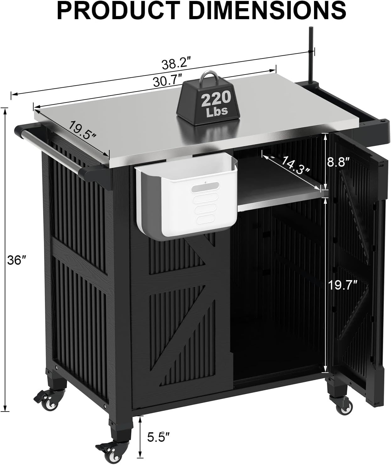 Carrito de barbacoa para exter - Food Storage On Wheels reseña y precio