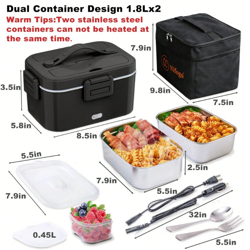 Lonchera Eléctrica de 100W, Ca - Portable Food Warmer reseña y precio