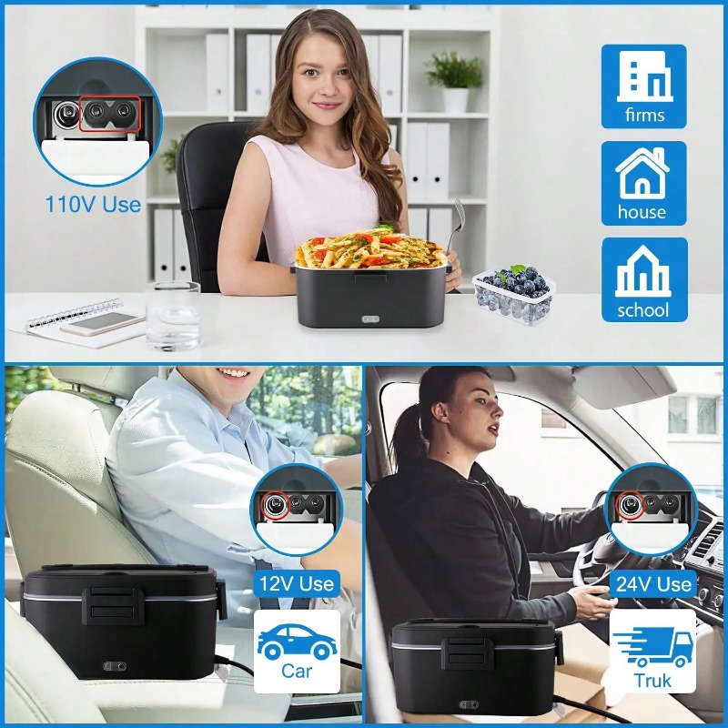 Lonchera Eléctrica de 100W, Ca - Portable Food Warmer reseña y precio