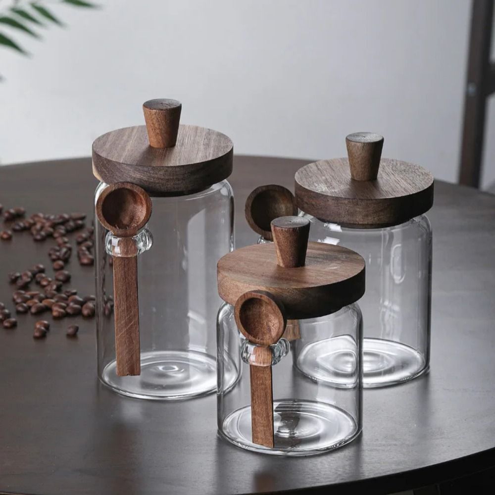Tarro de almacenamiento de gra - Food Storage Glass Container Set reseña y precio
