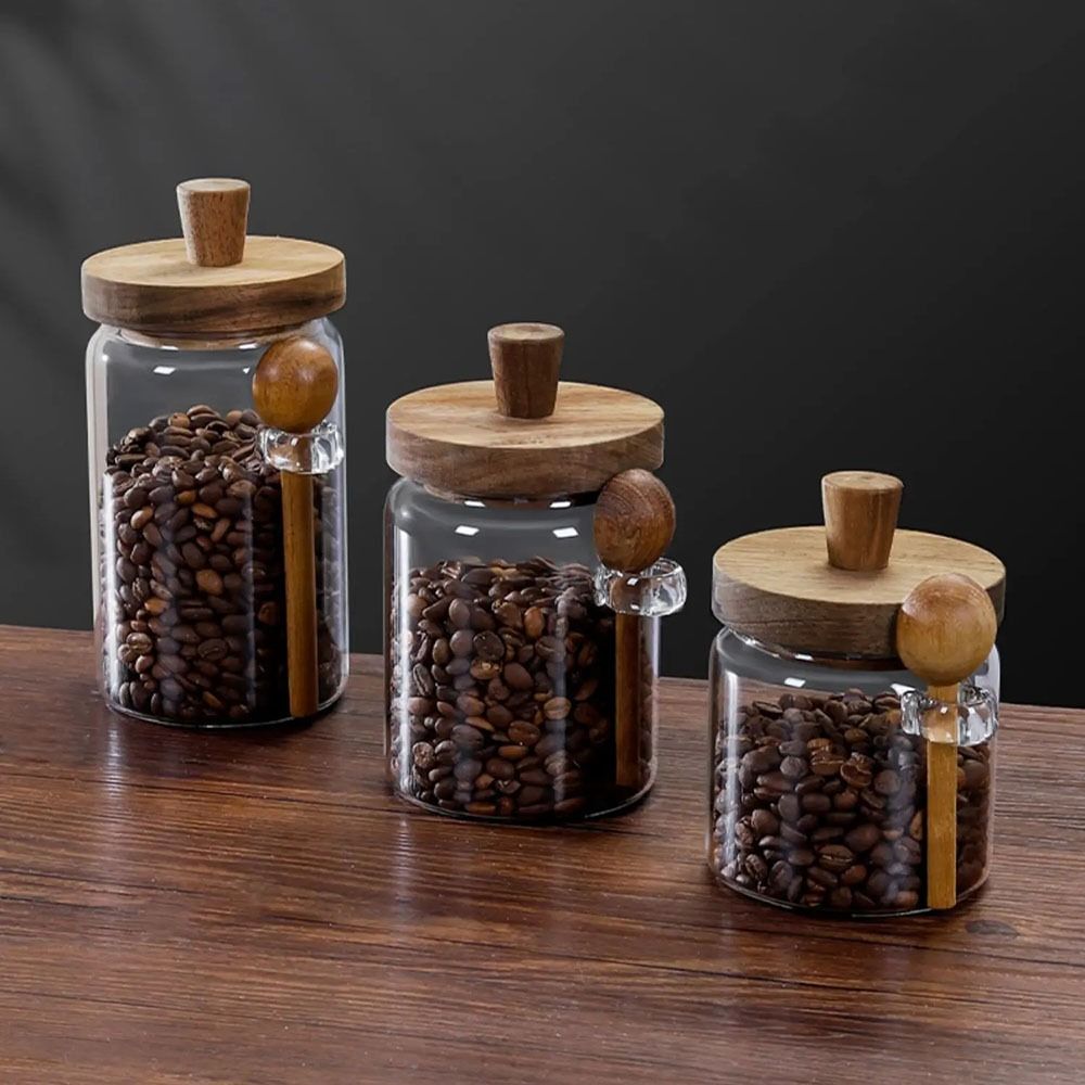 Tarro de almacenamiento de gra - Food Storage Glass Container Set reseña y precio
