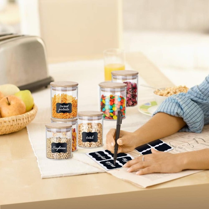 Juego de 12 tarros de vidrio c - Food Storage Glass Container Set reseña y precio