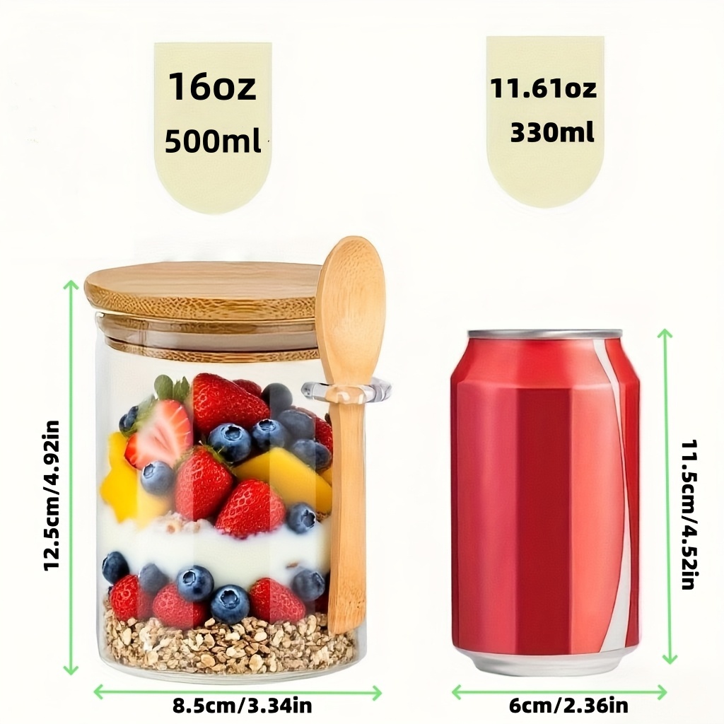 Juego de tazas de vidrio para  - Food Storage Glass Container Set reseña y precio