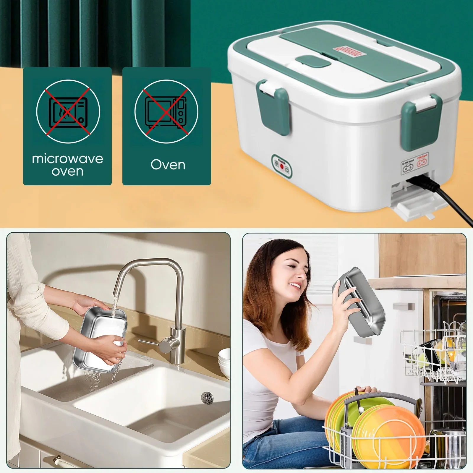 Fiambrera eléctrica calentador - Portable Food Warmer reseña y precio