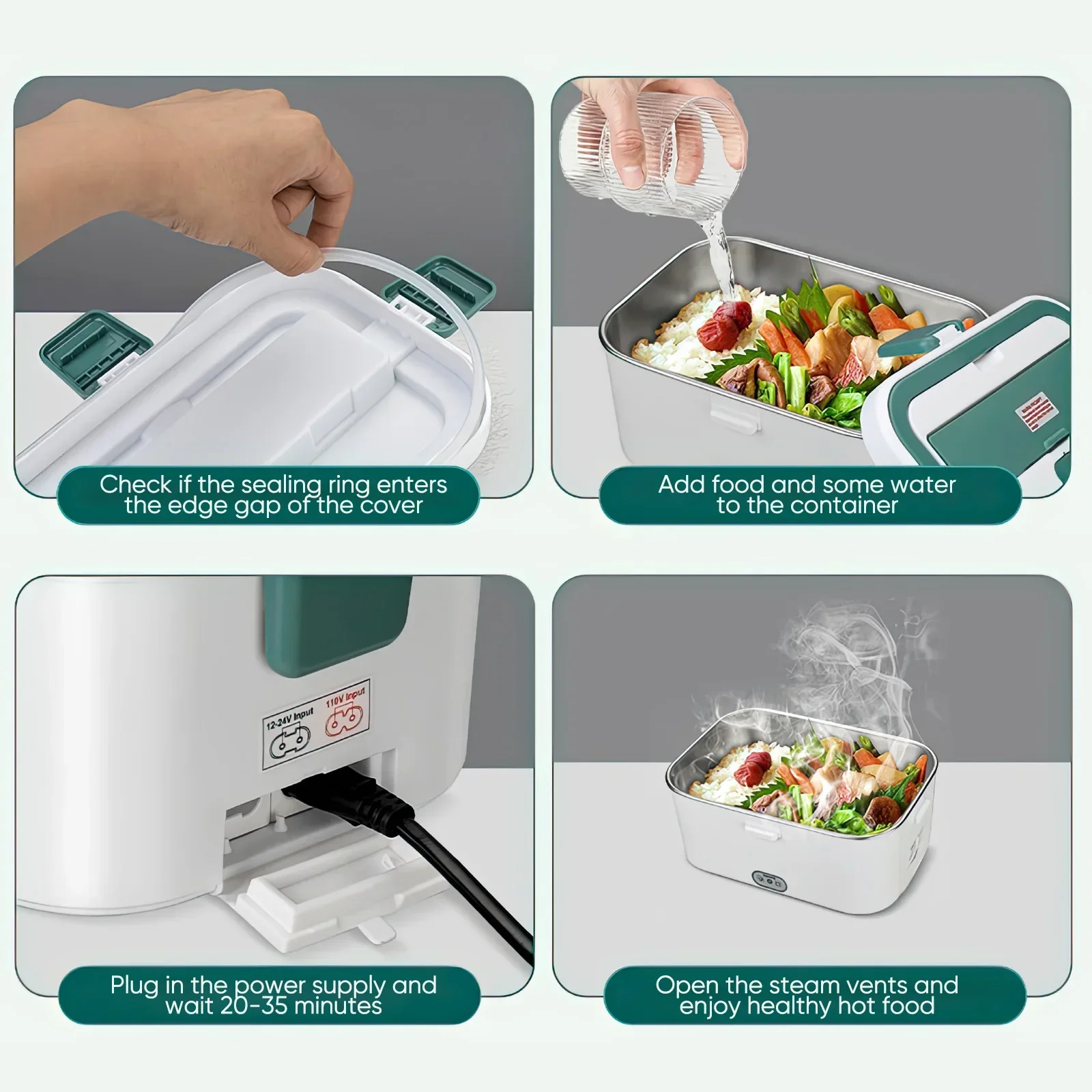 Fiambrera eléctrica calentador - Portable Food Warmer reseña y precio