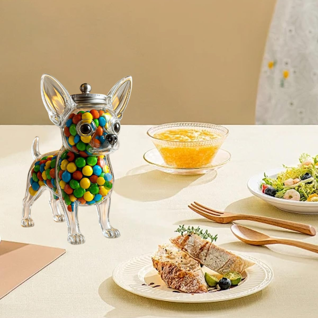 Contenedor con forma de Chihua - Food Storage Glass Container Set reseña y precio