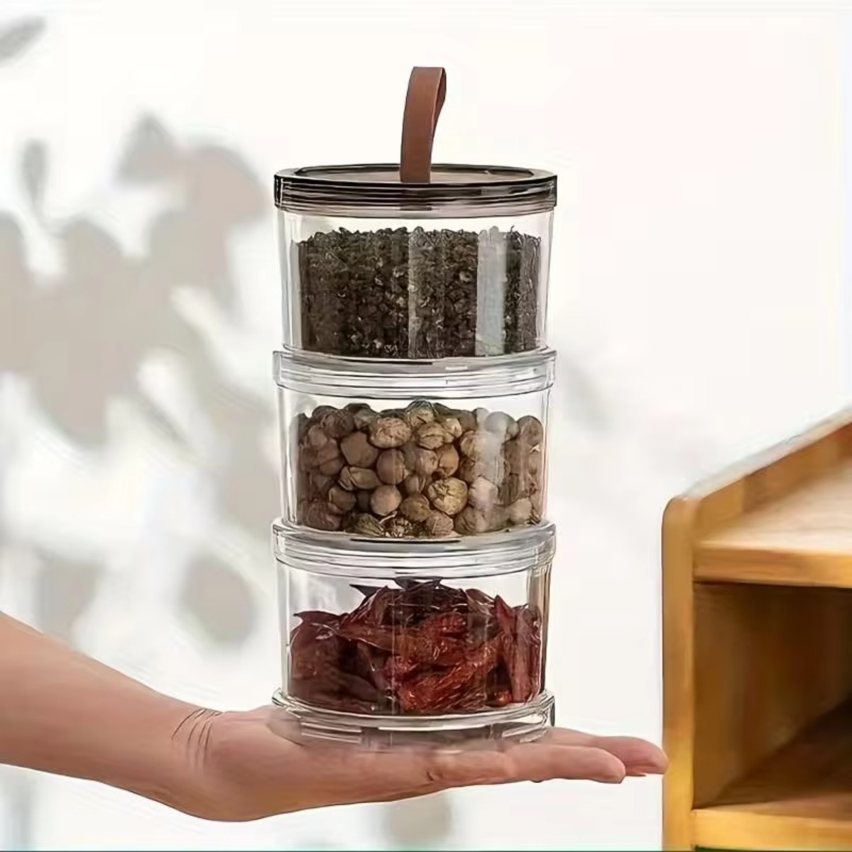 Contenedor Redondo de 3 Nivele - Food Storage Jars Plastic reseña y precio