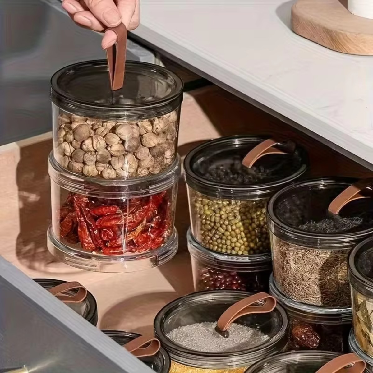 Contenedor Redondo de 3 Nivele - Food Storage Jars Plastic reseña y precio