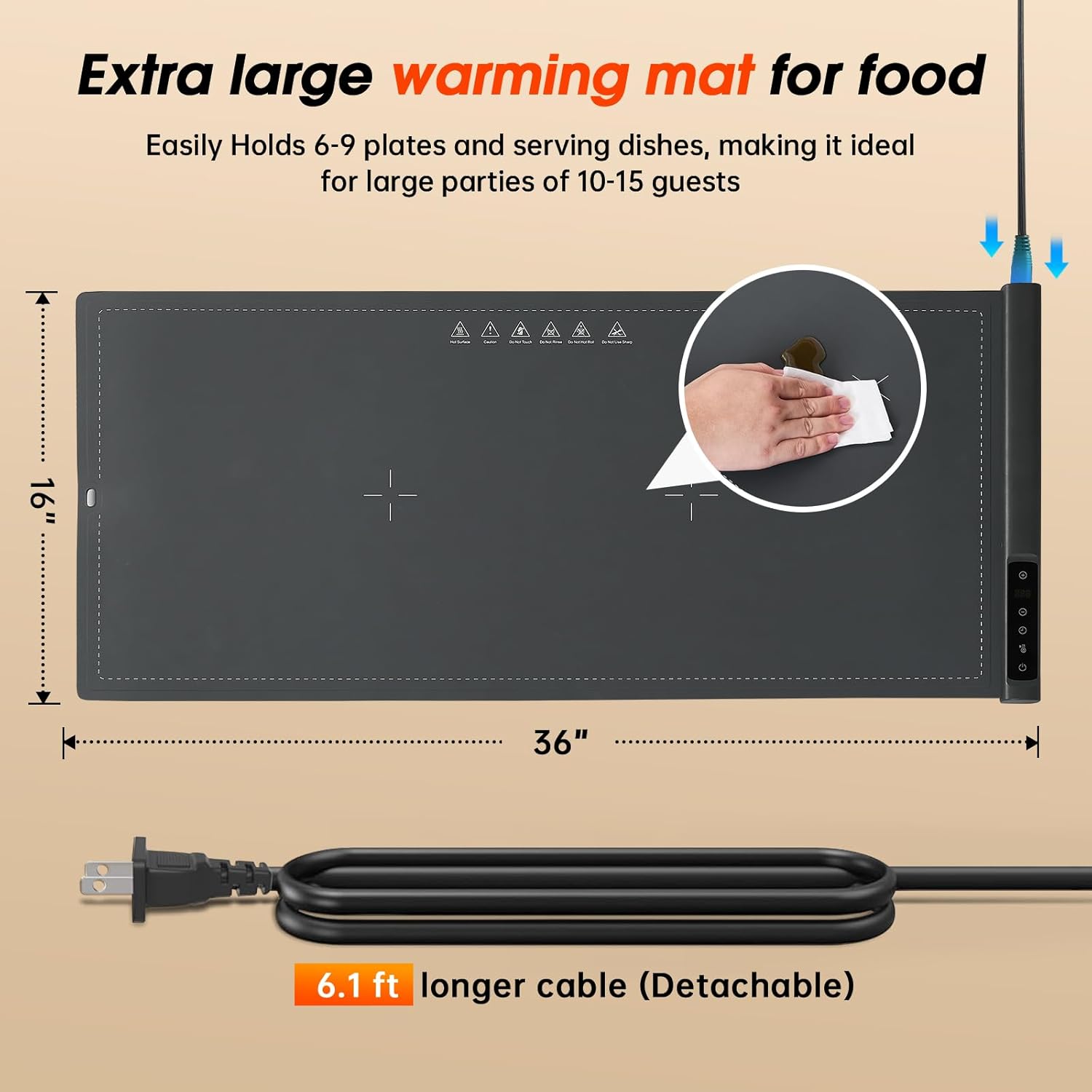 Alfombrilla Eléctrica Calentad - Portable Food Warmer reseña y precio