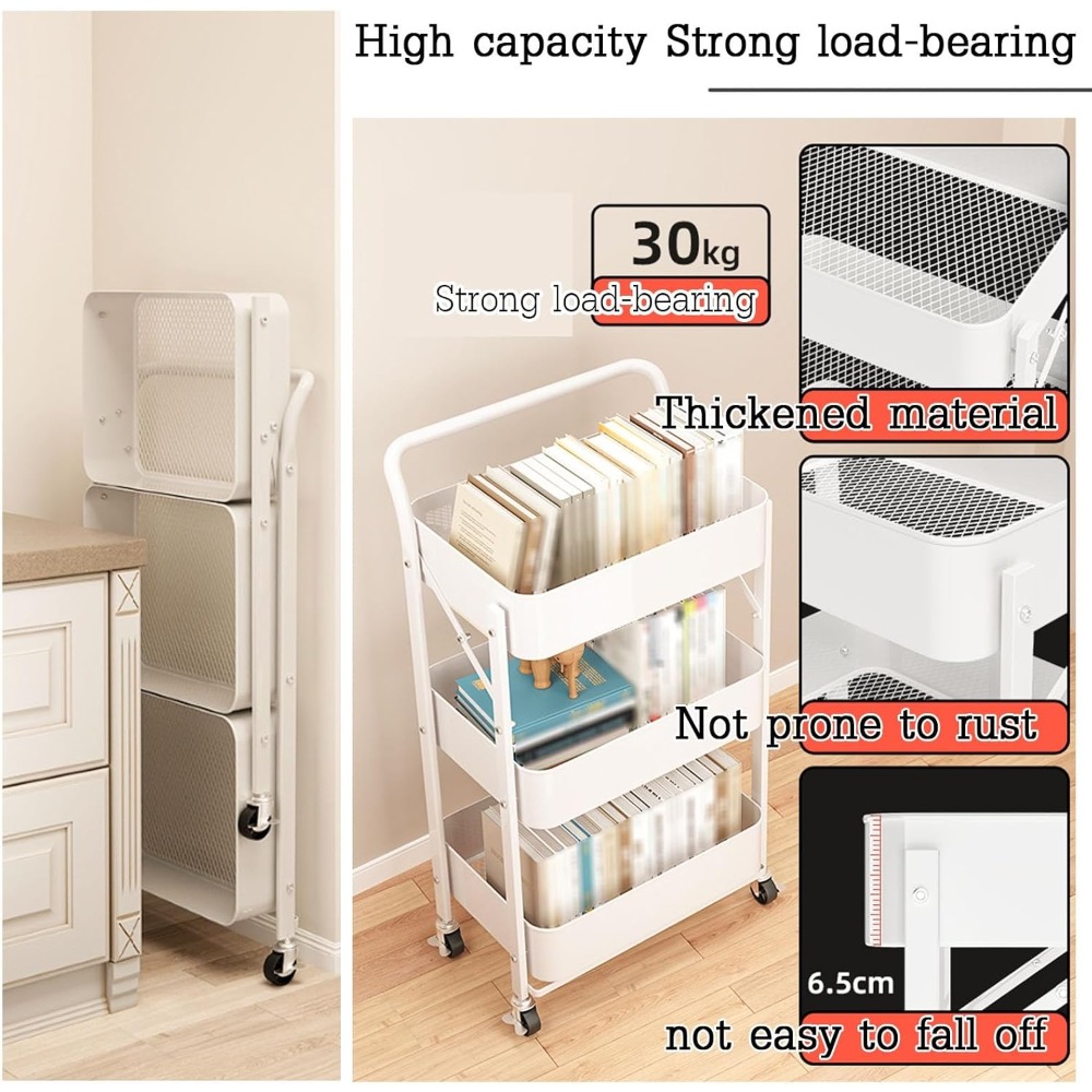 Carrito Rodante de 3 Niveles,  - Food Storage On Wheels reseña y precio