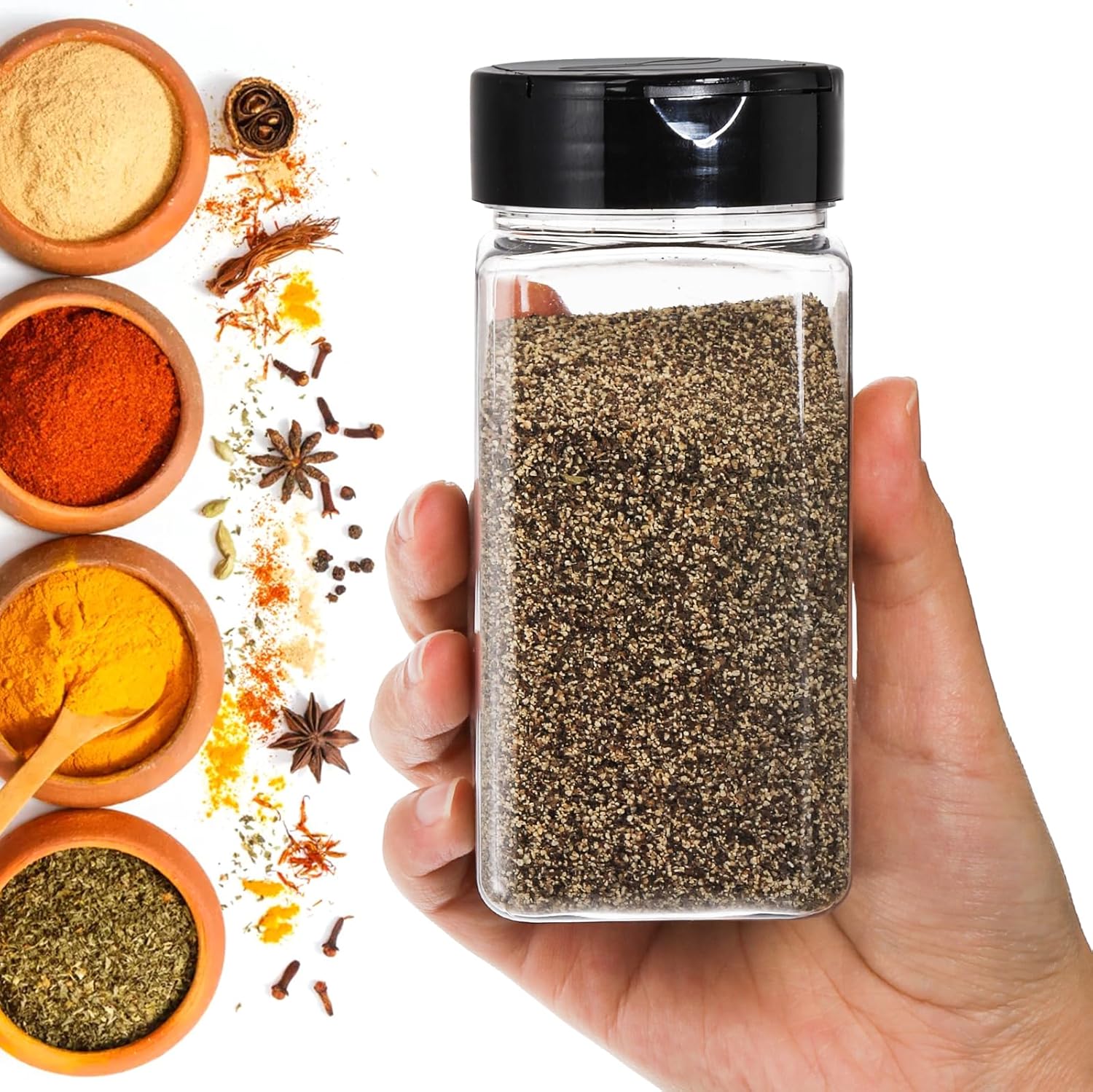 Frascos Cuadrados Grandes de P - Food Storage Jars Plastic reseña y precio