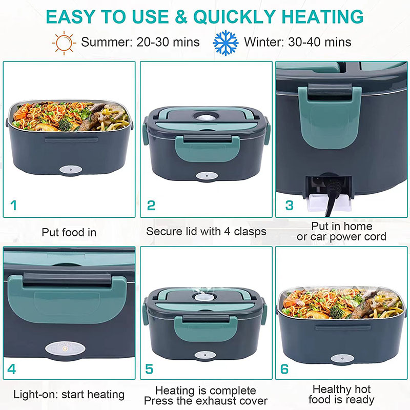 Fiambrera eléctrica de 1,5 L y - Portable Food Warmer reseña y precio